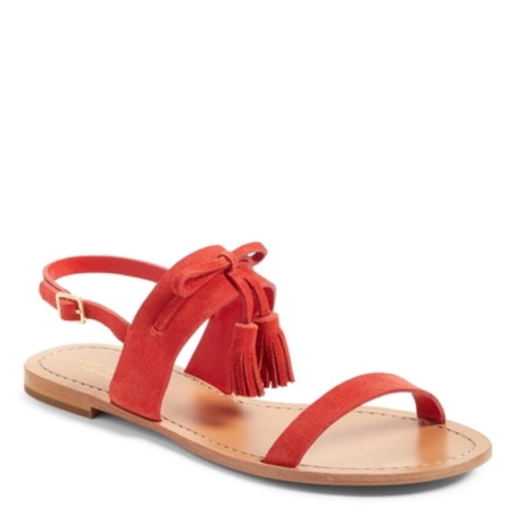 Kate Spade Carlita Tassel Sandal Cherry Red